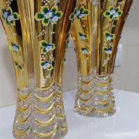 چند تیکه کریستال طلاکوب همش باهم