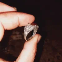 انگشتر عقیق با 38 الماس قدیمی