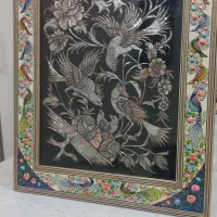 تابلو مدل الیپس طرح گل و پرنده برجسته|تابلو، نقاشی، عکس|مشهد, ایثارگران|دیوار