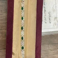 دستبند جواهری نقره با نگین سبز|جواهرات|شیراز, عفیفآباد|دیوار