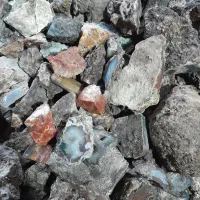 کلوخه عقیق رنگی درهم