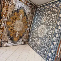 فرش ۹متری سورمه ای و فیلی طرح ۷۰۰شانه نخ bsf