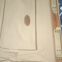 کیف بزرگ وجادار جنس برزنتی خاکی رنگ امریکایی