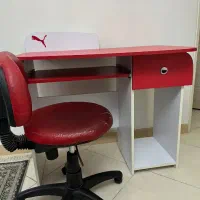 میز کامپیوتر تمام MDF همراه با صندلی چرخ دار