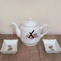ظروف گل سرخی چینی قدیمی