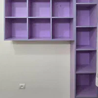 قفسه و شلف دیواری مدرن یاسی رنگ