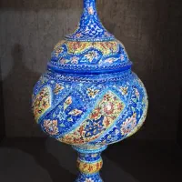 شکلات خوری/ظرف درب دار مینا کاری اصفهان