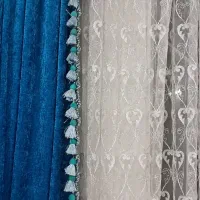 پرده سه تیکه درحد نو و مخمل