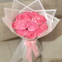 گل صورتی شاین دار