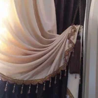 کناره پرده جفت به همراه گوشواره هاش|پرده، رانر، رومیزی|نجف‌آباد, سعدی|دیوار