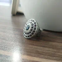 انگشتر نقره هفت جواهر شاه پسند