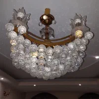 لوستر ۸ شعله و یک عدد دیوار کوب