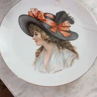 دکوری بشقاب قدیمی رخ فانتاسی بسیارزیبا و نو