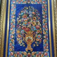 تابلوفرش تمام ابریشم دستباف قم 80 رج