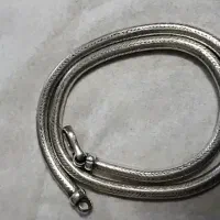 زنجیر نقره عتیقه دست‌ساز کمیاب ۷۰ گرمی