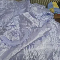 روتختی دو نفره جنس ساتن رنگ یاسی|سرویس روتختی|تهران, قزل قلعه|دیوار