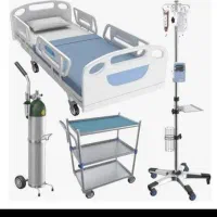 ((کرایه ))پایه سرم کپسول اکسیژن تخت بیمارتشک مواج