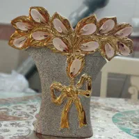 گلدان سرامیکی شیک مدل دلبری.. رنگ ثابت.. نو