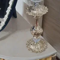 آینه و شمعدان نقره ای نو|صنایع دستی و سایر لوازم تزئینی|حمیدیا, |دیوار