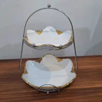 ظرف شیرینی خوری دوطبقه