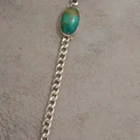 دستبند نقره با سنگ فیروزه اصل|جواهرات|بهشهر, |دیوار