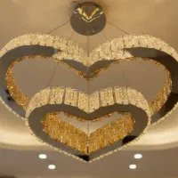 لوستر مدرن کریستالی مدل قلبی 30×50