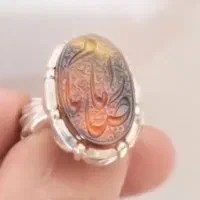 انگشتر استاد آذری با حکاکی استاد برّ