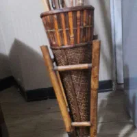 گلدان حصیری و بامبو