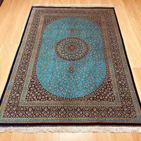 فرش ۳ متری دستبافت تمام ابریشم مارکدار