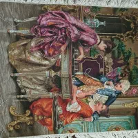 تابلو فرش دست بافت چله ابریشم