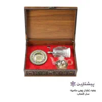 جعبه زعفران و تیبک چوبی و آجیل و خشکبار شکلات