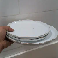 سه عدد سینی چینی|ظروف سرو و پذیرایی|اسفراین, |دیوار