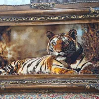 تابلو فرش به طرح ببر