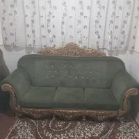 مبل هفت نفره با میز عسلی چوپ|مبلمان خانگی و میز عسلی|قم, شهر قائم|دیوار