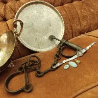 سینی نقره وقفل و ساعت ونگین فیروزه (عطیقه)|کلکسیون اشیاء عتیقه|مشهد, کوثر|دیوار