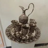 ست پارچ و جام نوربلین طرح انگوری|کلکسیون اشیاء عتیقه|شیراز, جانبازان|دیوار