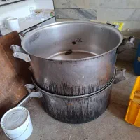 قابلمه ارتشی استیل ۲۵۰ لیتر و ۳۶۰ درجه در حد نو|ظروف پخت‌وپز|تهران, خاوران|دیوار
