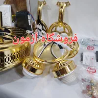 پنکه سقفی لوستری چهار پره چوبی چراغدار اورجینال|پنکه و تصفیه‌کنندهٔ هوا|تهران, صادقیه|دیوار