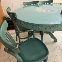 میز و صندلی نهار خوری آنتیک ۴ نفره