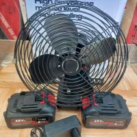 پنکه شارژی فلزی۲ باطری ۲ سرعته