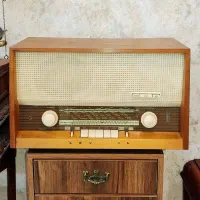 رادیو گرام گرامافون رادیوگرام عتیقه سماور پنکه ریل