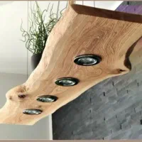 اویز سقفی چوبی روستیک|لوستر و چراغ آویز|محمدیه-قزوین, |دیوار