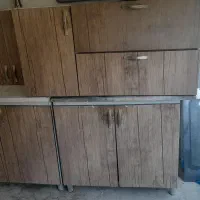 فروش کابینت بدنه فلزی در چوبی زیر سینک تمام فلزی