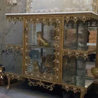 آیینه کنسول برنجی پر کار|بوفه، ویترین، کنسول|فردوسیه, |دیوار