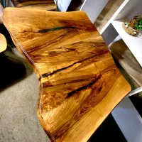 میز غذا خوری  چوبی خاص روستیک نهارخوری رزین اپوکسی