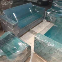 مبل آبی راحتی ۷نفره  چستر فرانسوی نو