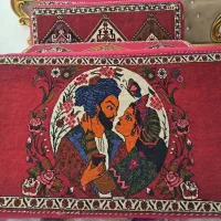 چنته وپشتی دست باف|گلیم، جاجیم، گبه|یزد, |دیوار