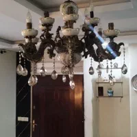 فروش لوستر کلاسیک با تزئینات کریستالی و چینی