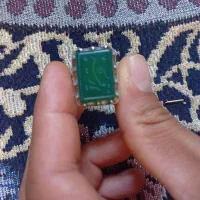 انگشتر عقیق سبز اصل 925عیار