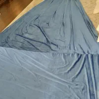 پارچه ی مخمل آبی نفتی|پرده، رانر، رومیزی|تبریز, |دیوار